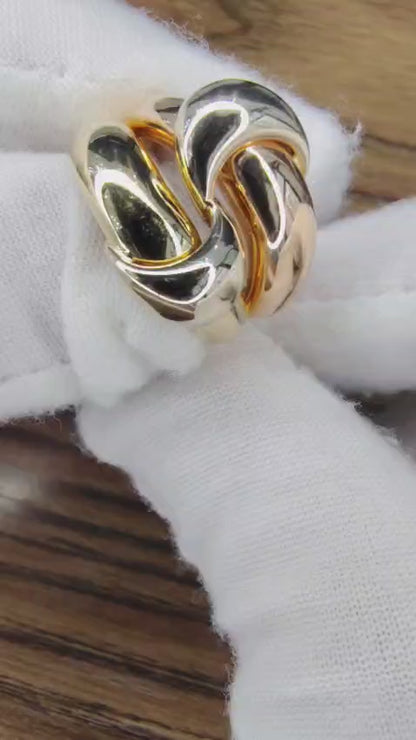 Mod Wrap Love Crest Ring 18kt Gold 12543 *v