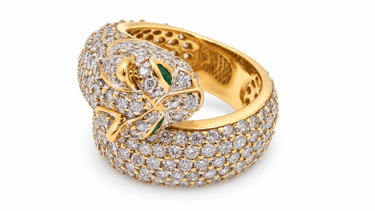 Classic Panther 6ct Natural Diamonds Statement Ring 18kt 95557