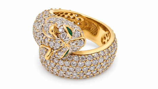 Classic Panther 6ct Natural Diamonds Statement Ring 18kt 95557