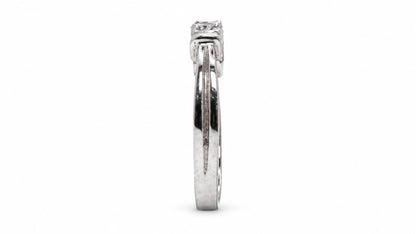 Classic 4 Natural Diamonds Band .30ct Platinum Ring 95565