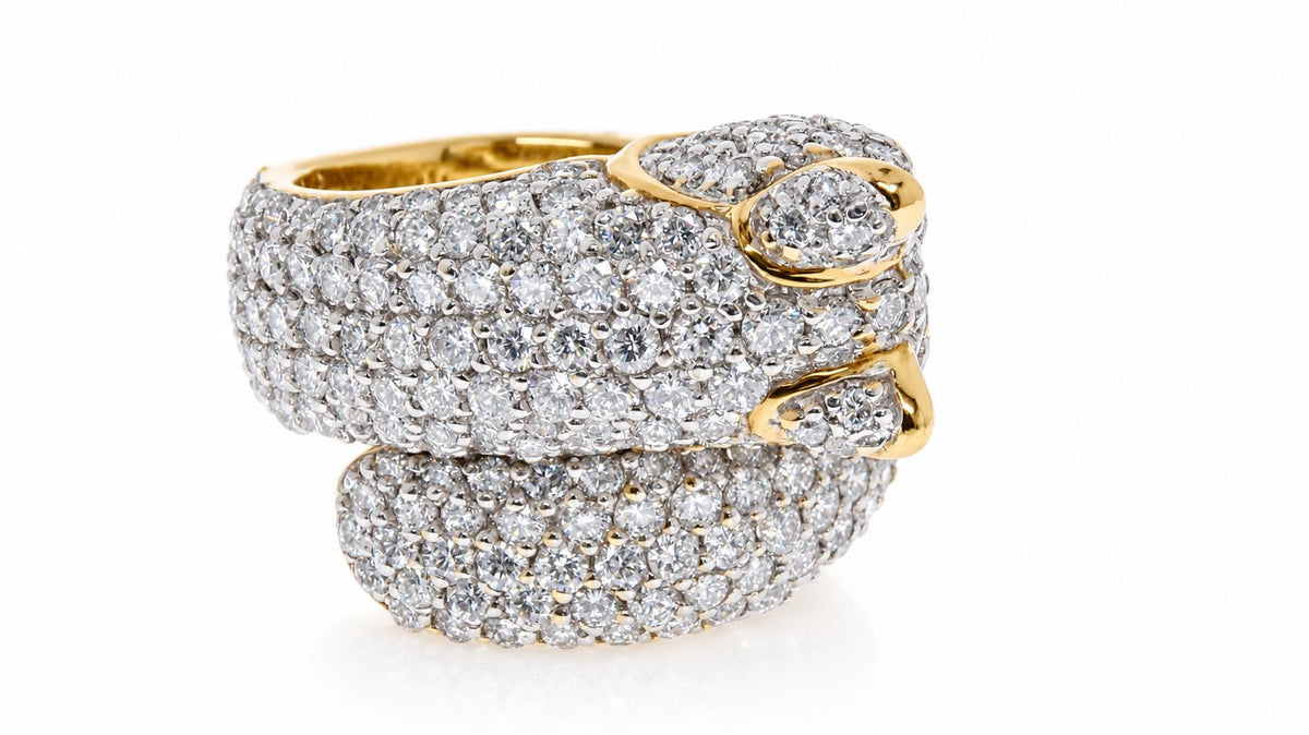 Classic Panther 6ct Natural Diamonds Statement Ring 18kt 95557