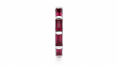 2-Carat Emerald-Cut Natural Ruby Eternity Ring — Size 6 95579