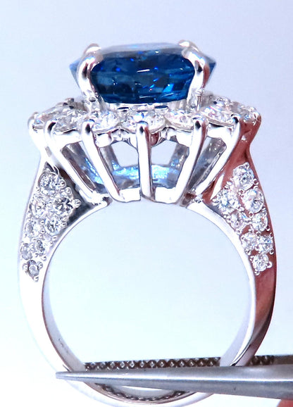 GIA Certified 11.79ct Natural Blue Sapphire Diamonds Ring 14kt Gold 85441 *v