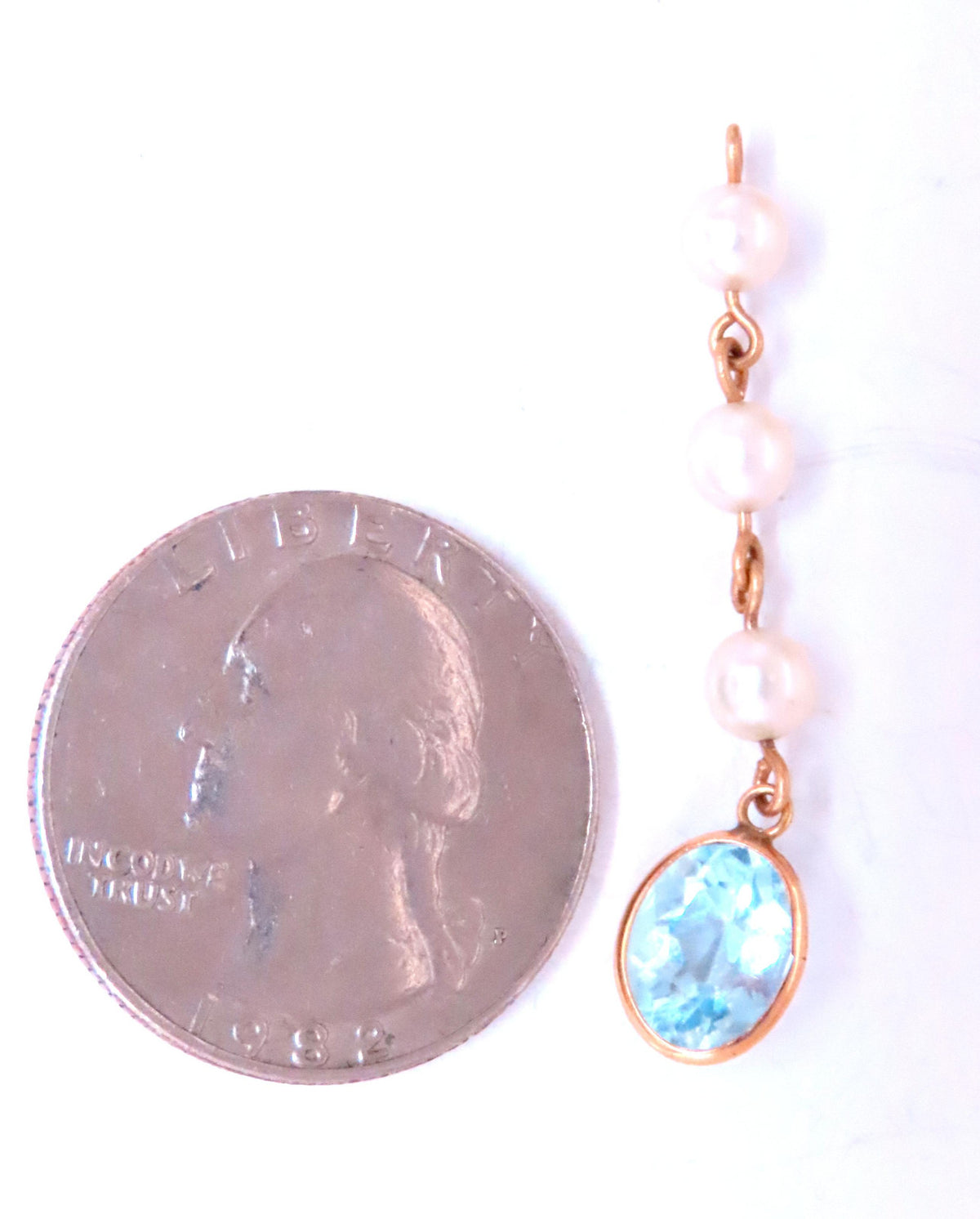 Jacket 4ct Natural Blue Topaz Dangle Earrings 14kt 65554 *v