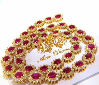 GIA certified 45.20ct Natural Ruby Necklace Bracelet Earrings Suite 18kt 10049