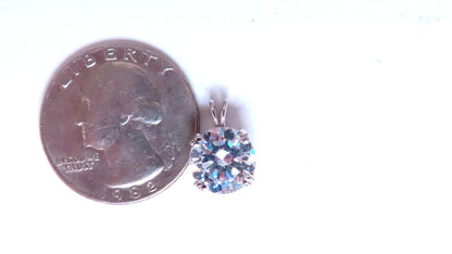 9mm CZ Solitaire Pendant 14kt 65115 *v