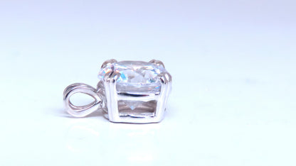 9mm CZ Solitaire Pendant 14kt 65115 *v