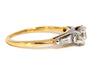 GIA .81CT ROUND CUT DIAMOND RING BAGUETTES 14KT H/SI-1 No Black Pepper