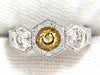 GIA 2.30CT FANCY YELLOW BROWN DIAMONDS RING 18KT EDWARDIAN CROWN DECO