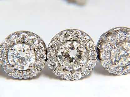 9.50CT NATURAL DIAMONDS NECKLACE CLUSTER HALO