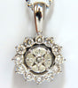 1.00CT NATURAL DIAMONDS MARQUISE CLUSTER HALO PENDANT BALL CHAIN NECKLACE