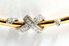 .36CT NATURAL DIAMONDS 3D "X" WRAP TUBULAR HINGE LINK NECKLACE 18KT