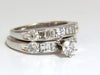 1.50CT NATURAL DIAMONDS BAGUETTE & ROUNDS MATCHING ENGAGEMENT + BAND RING