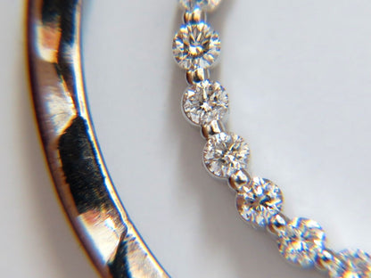 1.00ct. DIAMONDS DANGLING CIRCLE WITHIN CIRCLE BY YARD NECKLACE 18KT