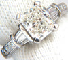 GIA certified 2.00ct. Cushion cut diamond ring G/VVS-2 platinum classic baguette