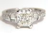GIA certified 2.00ct. Cushion cut diamond ring G/VVS-2 platinum classic baguette