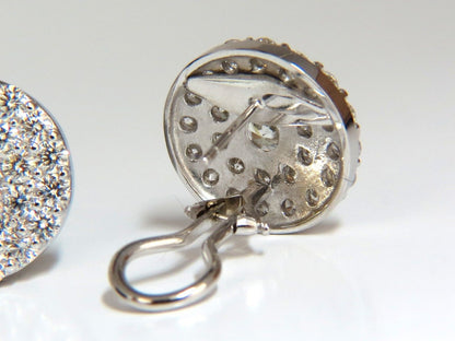 GIA Certified 4.60ct. Matching diamond cluster circular earrings omega