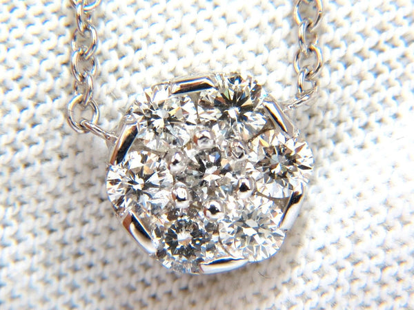 1.00ct (7) Diamond cluster necklace g/vs 14kt. 18 inch