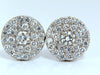 4.26ct natural round diamonds cocktail cluster earrings 14kt g.vs