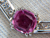 GIA 2.52ct NATURAL NO HEAT PINK SAPPHIRE DIAMONDS "V" NECKLACE 14KT
