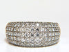 2.77CT FULL CUT DIAMONDS BEAD SET WIDE BAND RING 18KT 10MM SIZE 6.75