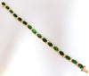 21.68CT NATURAL VIVID BRIGHT GREEN TSAVORITE DIAMONDS TENNIS BRACELET