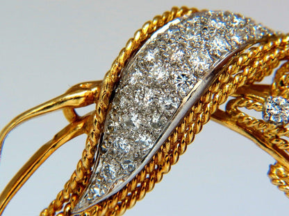10ct natural diamonds neoclassical brooch 18kt gold platinum Ref 12316
