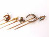 LOT OF (6) ANTIQUE HAT PINS COLLECTOR CLASSIC HORSESHOE JICKEY IRISH CLOVER