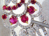 11.20ct NATURAL RED RUBY DIAMOND DANGLING CHANDELIER EARRINGS OMEGA 18KT