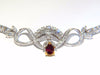 GIA 21.19CT NATURAL RUBY DIAMONDS ETERNITY RIVERA CLUSTER NECKLACE DECO