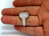 1.36CT NATURAL DIAMOND DOUBLE SHANK ROPE TWIST SQUARE DOME RING 14KT G/VS
