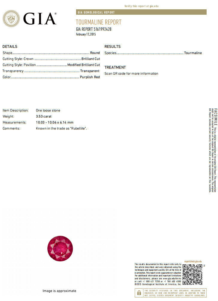 GIA Certified 8.03CT NATURAL TOURMALINE RUBELLITE RUBY DIAMOND CLUSTER RING 18K