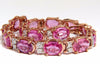 22.46ct natural Vivid Pink Sapphire diamond bracelet 14kt g/vs pink statement