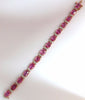 22.46ct natural Vivid Pink Sapphire diamond bracelet 14kt g/vs pink statement