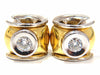 .80ct natural round brilliant diamond huggie earrings 18kt g/si1 petite elegance