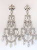 16.00ct natural diamonds deco long chandelier dangle earrings