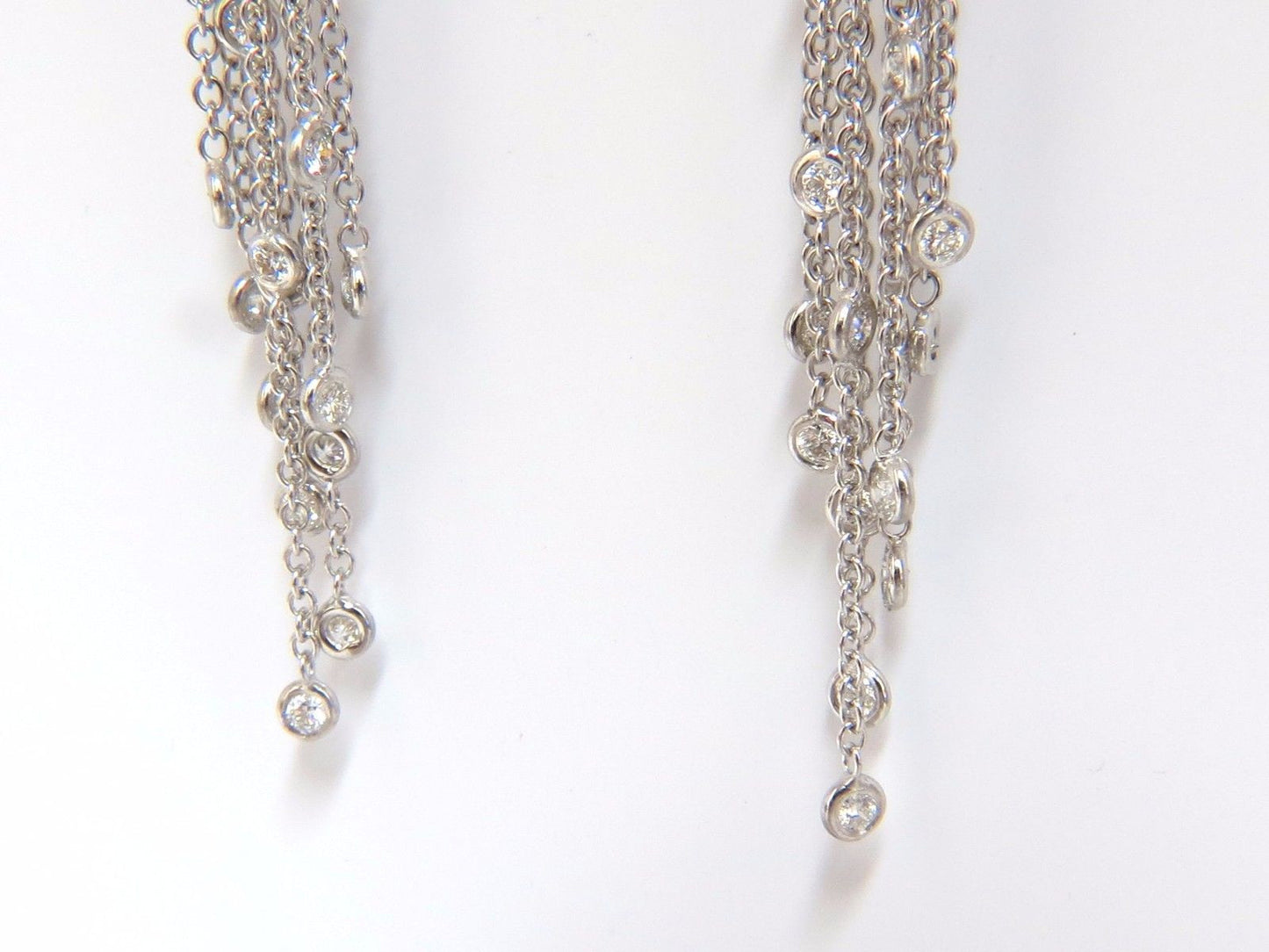 5.40ct natural diamonds cluster dangle drop earrings 18kt gilt deco