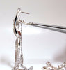 5.00ct natural diamonds modern dangle ball chain drop earrings 18kt