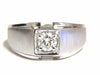 .56ct. mens natural round diamond solitaire ring 14kt brush finished