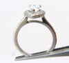 GIA Certified 1.15ct Pear Shape diamond ring 1.00ct. round accents platinum