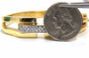 bangle bracelet 14kt .70ct round natural diamonds raised bar mod deco