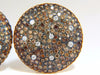 6.00ct natural fancy color diamonds bead set earrings 18kt
