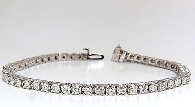 3.70CT NATURAL DIAMONDS CLASSIC TENNIS BRACELET 14KT G/SI-1