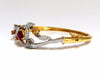 GIA Certified No Heat Natural Ruby Fancy color diamonds bangle bracelet