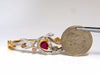 GIA Certified No Heat Natural Ruby Fancy color diamonds bangle bracelet