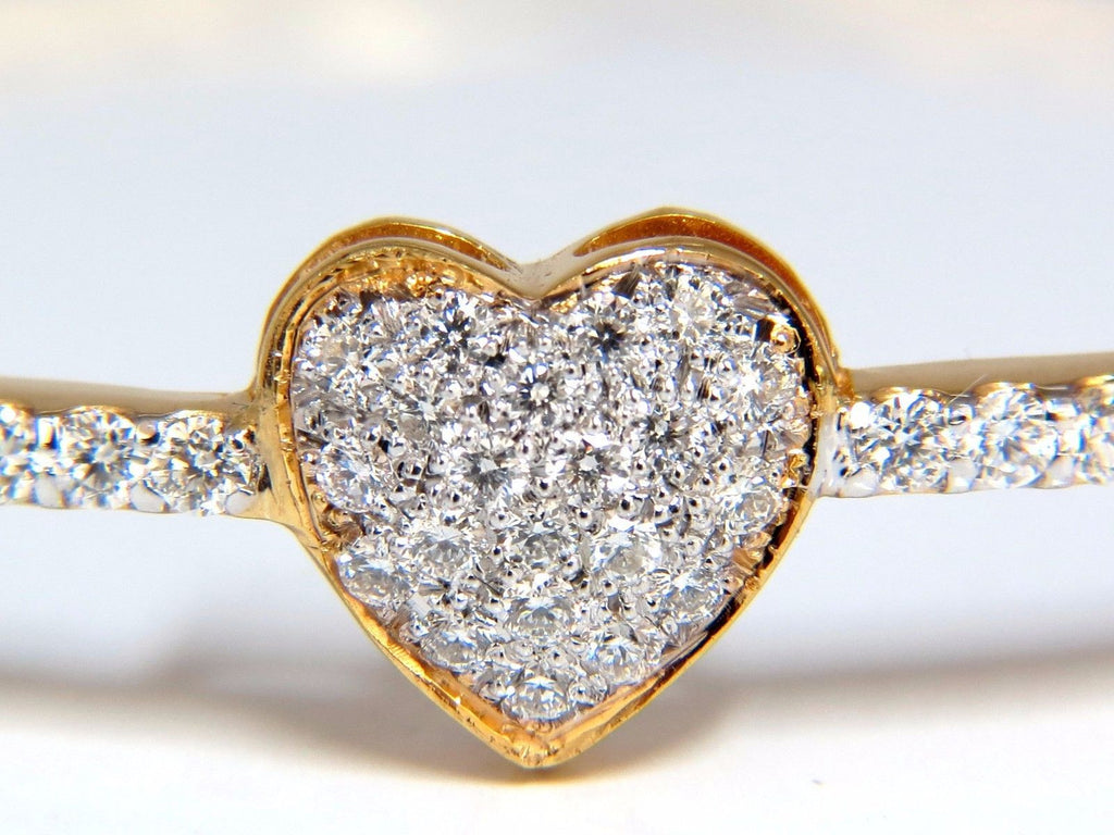 diamonds heart bangle bracelet 1.30ct g/vs 14kt – Avis Diamond Galleries