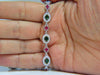 5.27ct natural tsavorite ruby diamonds cluster link bracelet