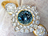 Aquamarine diamonds bangle bracelet 18kt 15.50ct Natural Italian Cluster