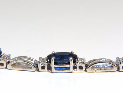 13.36ct natural blue kyanite diamonds tennis bracelet 14kt