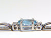 9.84ct natural aquamarine diamonds tennis bracelet 14kt vivid prime aqua blue